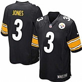 Nike Men & Women & Youth Steelers #3 Jones Black Team Color Game Jersey,baseball caps,new era cap wholesale,wholesale hats
